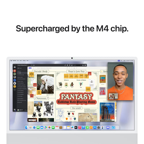 24-inch iMac with Retina 4.5K display: Apple M4 chip with 8-core CPU and 8-core GPU, 16GB, 256GB SSD - Silver [MWUC3ZP/A]