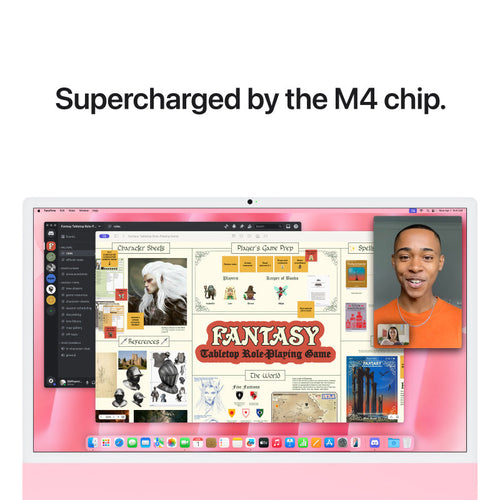 24-inch iMac with Retina 4.5K display: Apple M4 chip with 10‑core CPU and 10‑core GPU, 16GB, 512GB SSD - Pink [MWV53ZP/A]