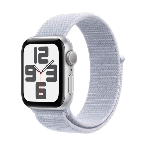 Apple Watch SE GPS 40mm Silver Aluminium Case with Blue Cloud Sport Loop