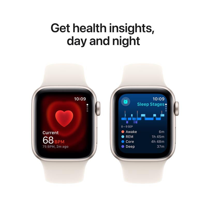 Apple Watch SE GPS 40mm Starlight Aluminium Case with Starlight Sport Band M/L