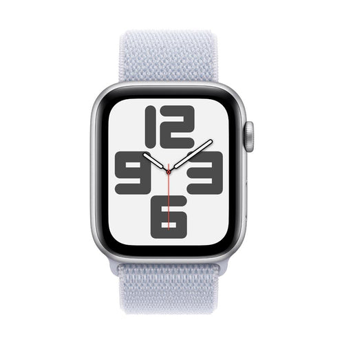 Apple Watch SE GPS 44mm Silver Aluminium Case with Blue Cloud Sport Loop