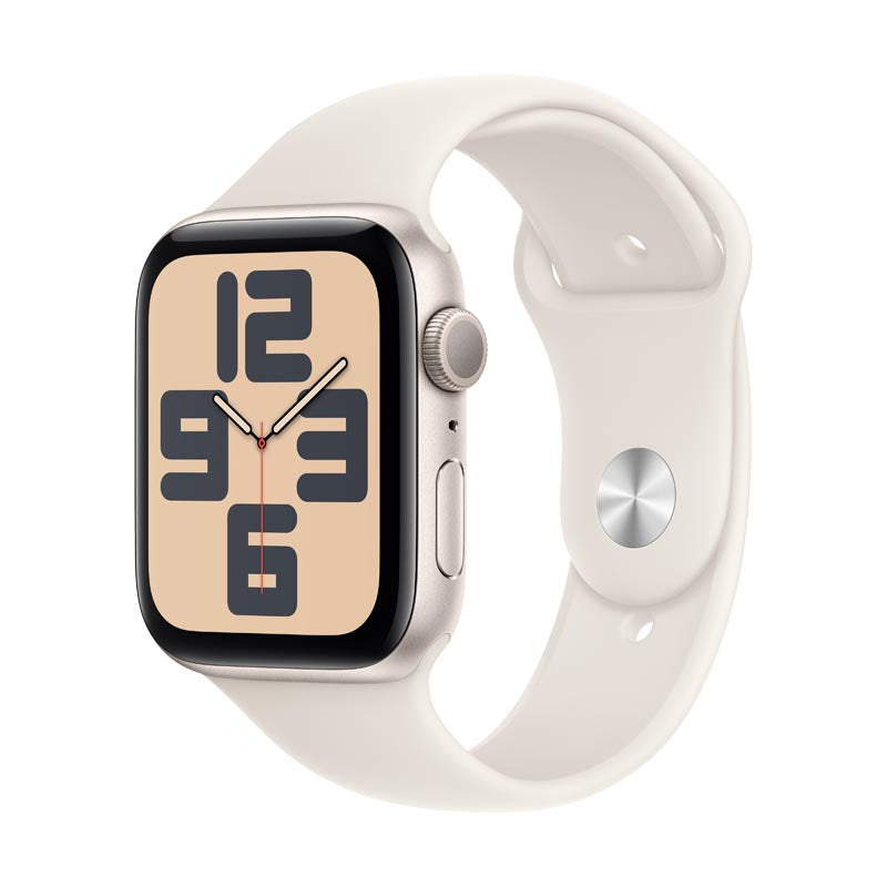 Apple Watch SE GPS 44mm Starlight Aluminium Case with Starlight Sport Band S/M