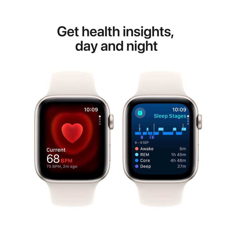 Apple Watch SE GPS 44mm Starlight Aluminium Case with Starlight Sport Band M/L
