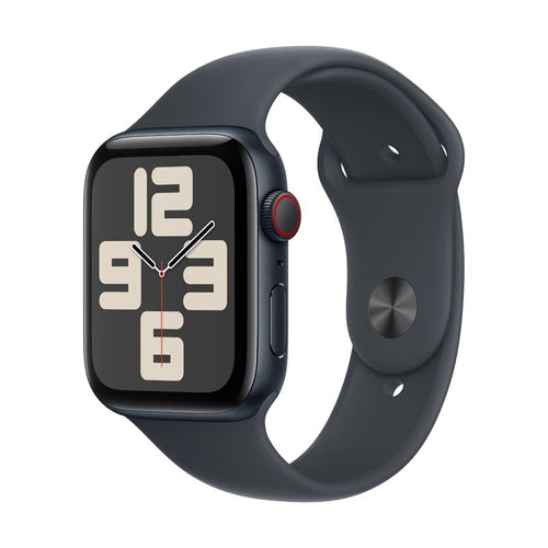 Apple Watch SE GPS + Cellular 44mm Midnight Aluminium Case with Midnight Sport Band S/M