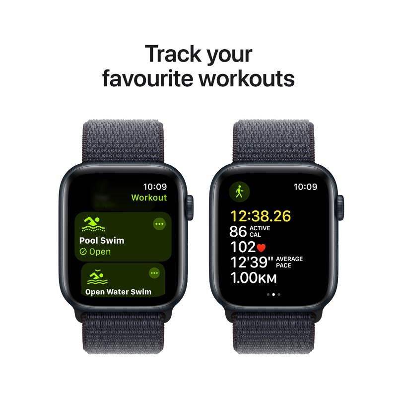 Apple Watch SE GPS + Cellular 44mm Midnight Aluminium Case with Ink Sport Loop