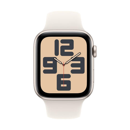 Apple Watch SE GPS + Cellular 44mm Starlight Aluminium Case with Starlight Sport Band S/M