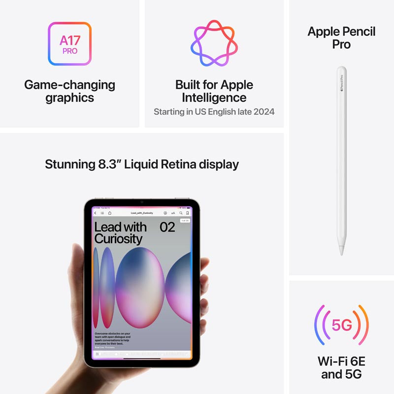 iPad mini Wi-Fi + Cellular 128GB - Starlight [MXPQ3ZP/A]