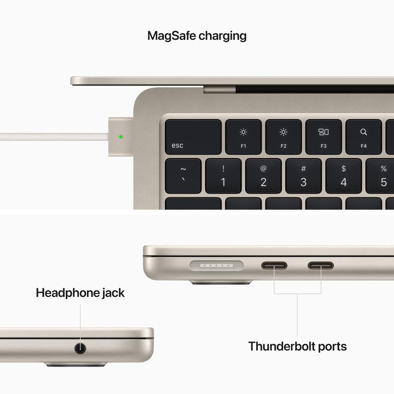 MacBook Air 13-inch Apple M2 chip 8CGPU, 16GB, 256GB - Starlight