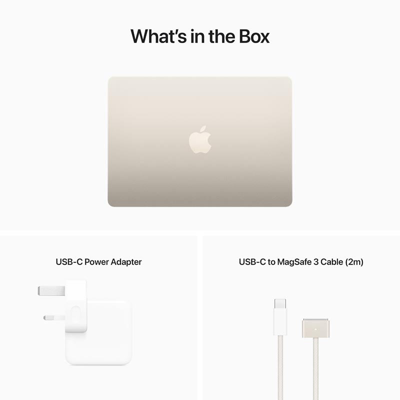 MacBook Air 13-inch Apple M2 chip 8CGPU, 16GB, 256GB - Starlight