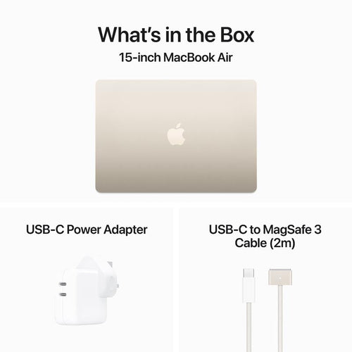 MacBook Air 15-inch Apple M3 chip 10CGPU/24GB/512GB - Starlight [MC9K4ZP/A]