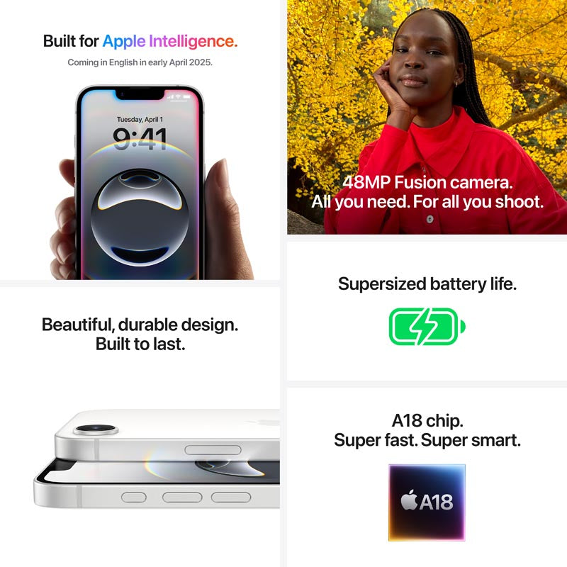 Apple iPhone 16e 128GB White – Challenger Singapore
