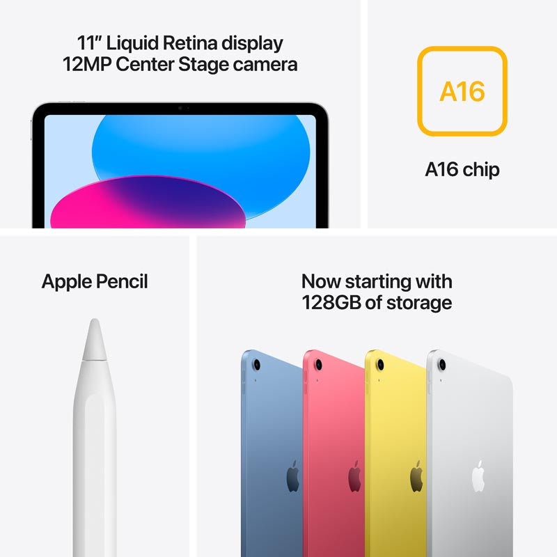 iPad 11-inch A16 Wi-Fi 128GB - Silver – Challenger Singapore