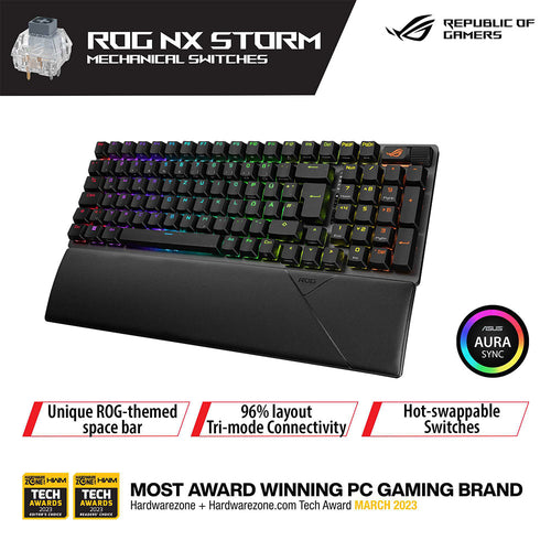 Asus ROG Strix Scope II 96 (Storm) Wireless Gaming Keyboard (Black)
