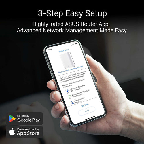 ASUS ZenWiFi BQ16 BE25000 Quad Band Wi-Fi 7 Mesh Router (2-Pack)