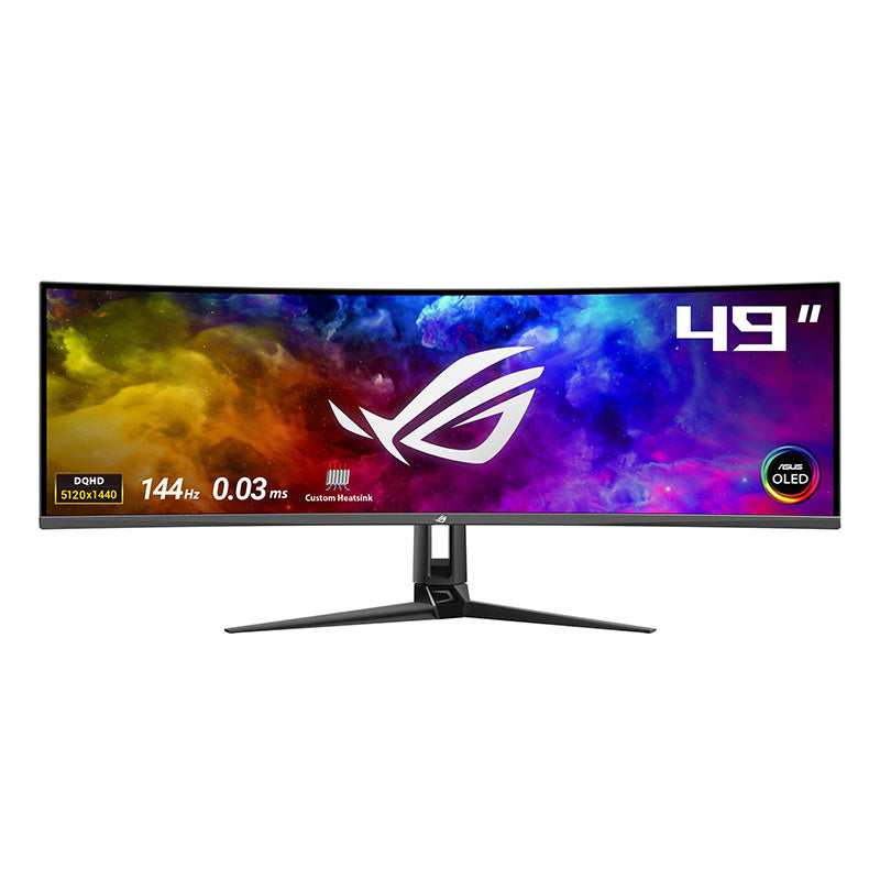 Asus ROG Swift PG49WCD Gaming Monitor - 49 DQHD QD-OLED 144Hz Curved