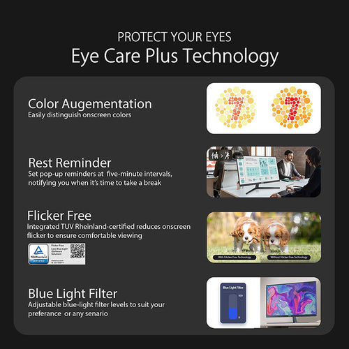 ASUS VU249CFE Eye Care Gaming Monitor - 24 FHD IPS 100Hz (Oat Milk)