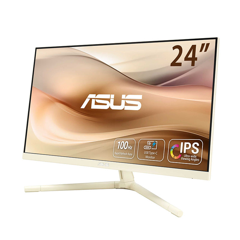 ASUS VU249CFE Eye Care Gaming Monitor - 24 FHD IPS 100Hz (Oat Milk)