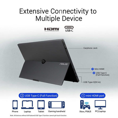 ASUS ZenScreen Touch MB16AMTR Portable Monitor - 16 FHD IPS 10-point touch