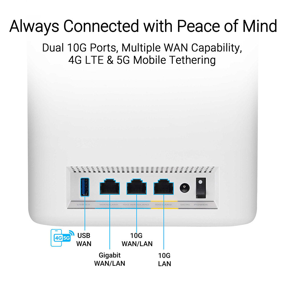 Asus ZenWiFi BT10 (1-Pack) Tri-band Wi-Fi 7 AiMesh Router