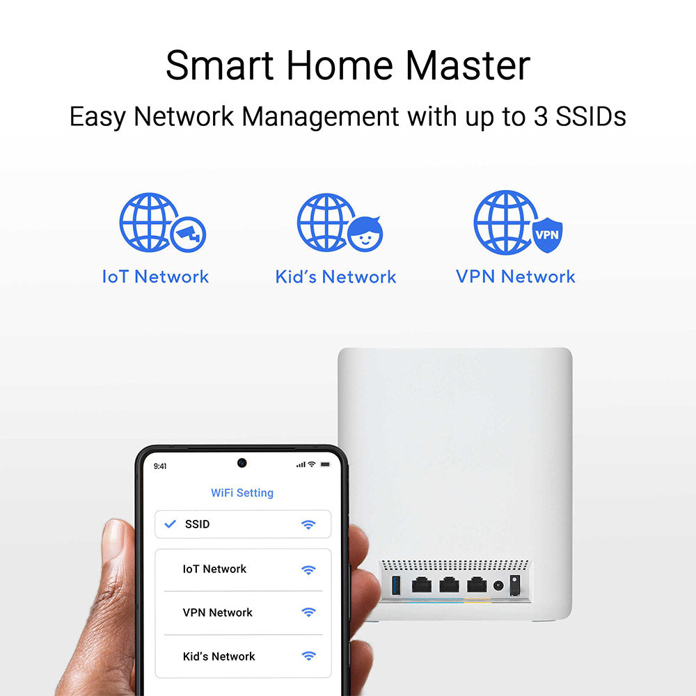Asus ZenWiFi BT10 (1-Pack) Tri-band Wi-Fi 7 AiMesh Router