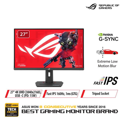 ASUS ROG Strix XG27UCS - 27 UHD Fast IPS 160Hz USB-C Gaming Monitor