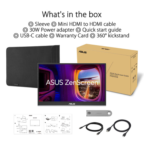 ASUS ZenScreen OLED MQ16AHE Portable Monitor - 16 FHD OLED 60Hz
