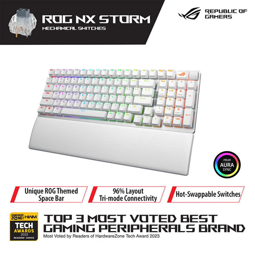 Asus ROG Strix Scope II 96 (Storm) Wireless Gaming Keyboard (White)