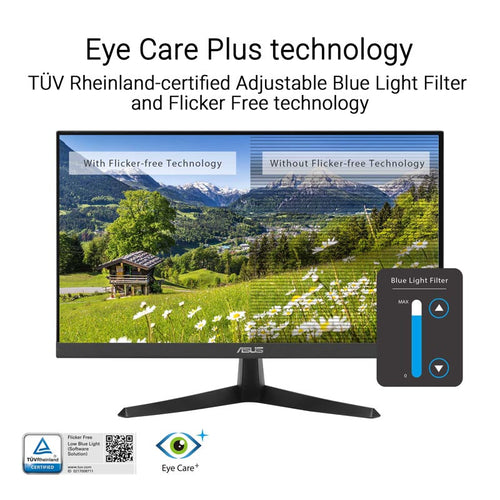 ASUS VY229HF Eye Care Gaming Monitor - 22 FHD IPS 100Hz