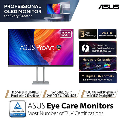 Asus ProArt PA32UCDM - 31.5 UHD OLED 240Hz Professional Monitor