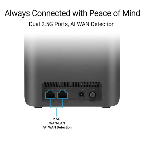 Asus ZenWiFi BD4 (3-Pack) Dual-Band Wi-Fi 7 AiMesh Router - Black