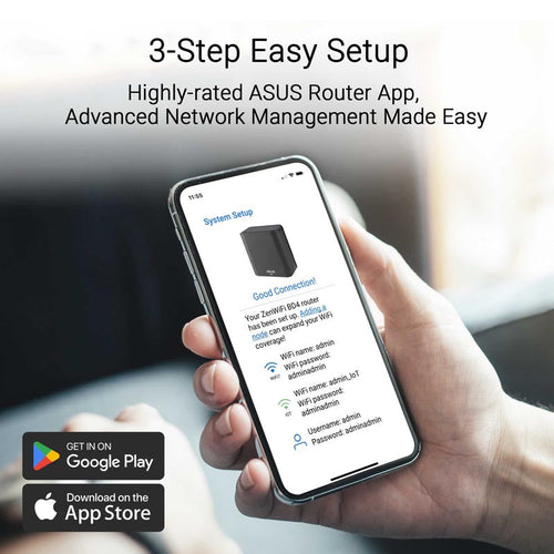 Asus ZenWiFi BD4 (3-Pack) Dual-Band Wi-Fi 7 AiMesh Router - Black