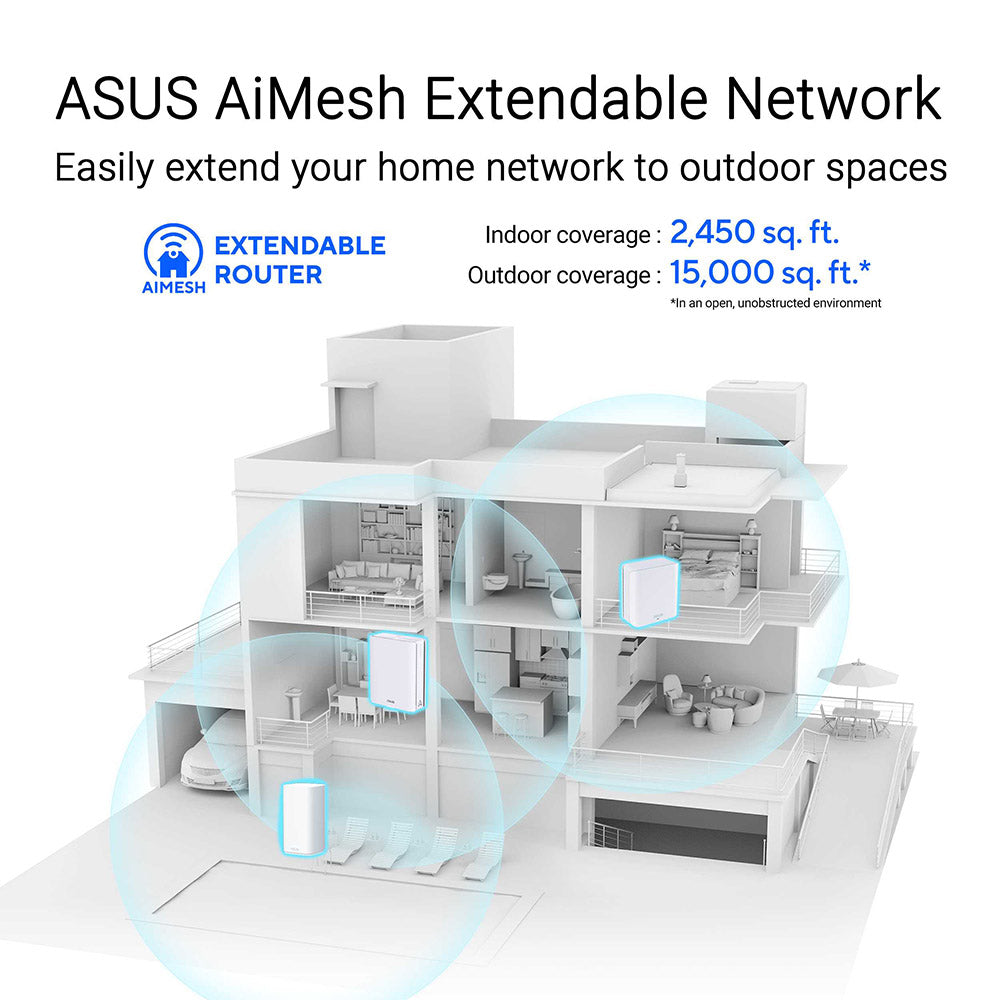 Asus ZenWiFi BD4 Outdoor Dual-band Wi-Fi 7 AiMesh Router (White)