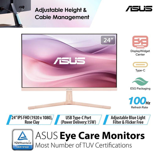 ASUS VU249CFE-P Eye Care Gaming Monitor - 23.8 FHD IPS 100Hz