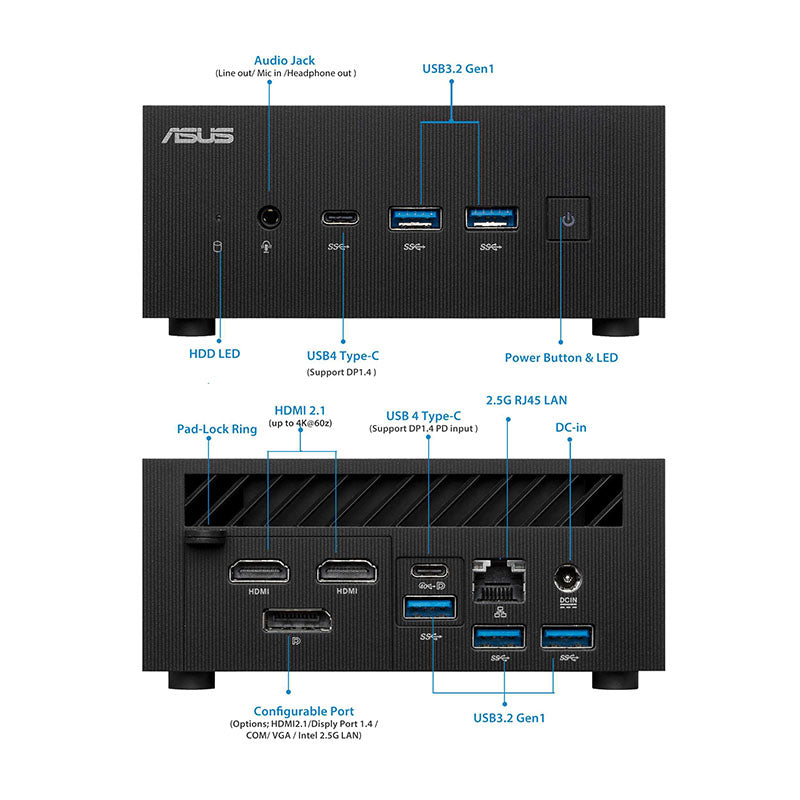 Asus ExpertCenter PN53-S1-S70020AD - R7-7730U 16GB 512GB Win11P