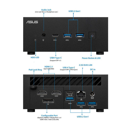 Asus ExpertCenter PN53-S1-S70020AD - R7-7730U 16GB 512GB Win11P
