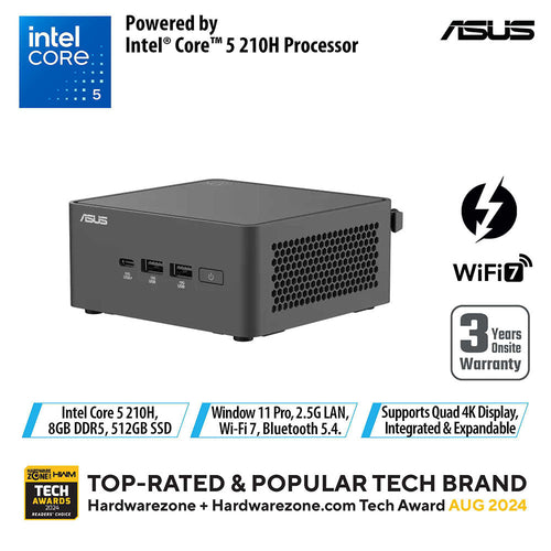 ASUS NUC 15 Pro Tall 90AS00K1-M000W0 - C5-210H 8GB 512GB (RNUC15CRHC5053C3)
