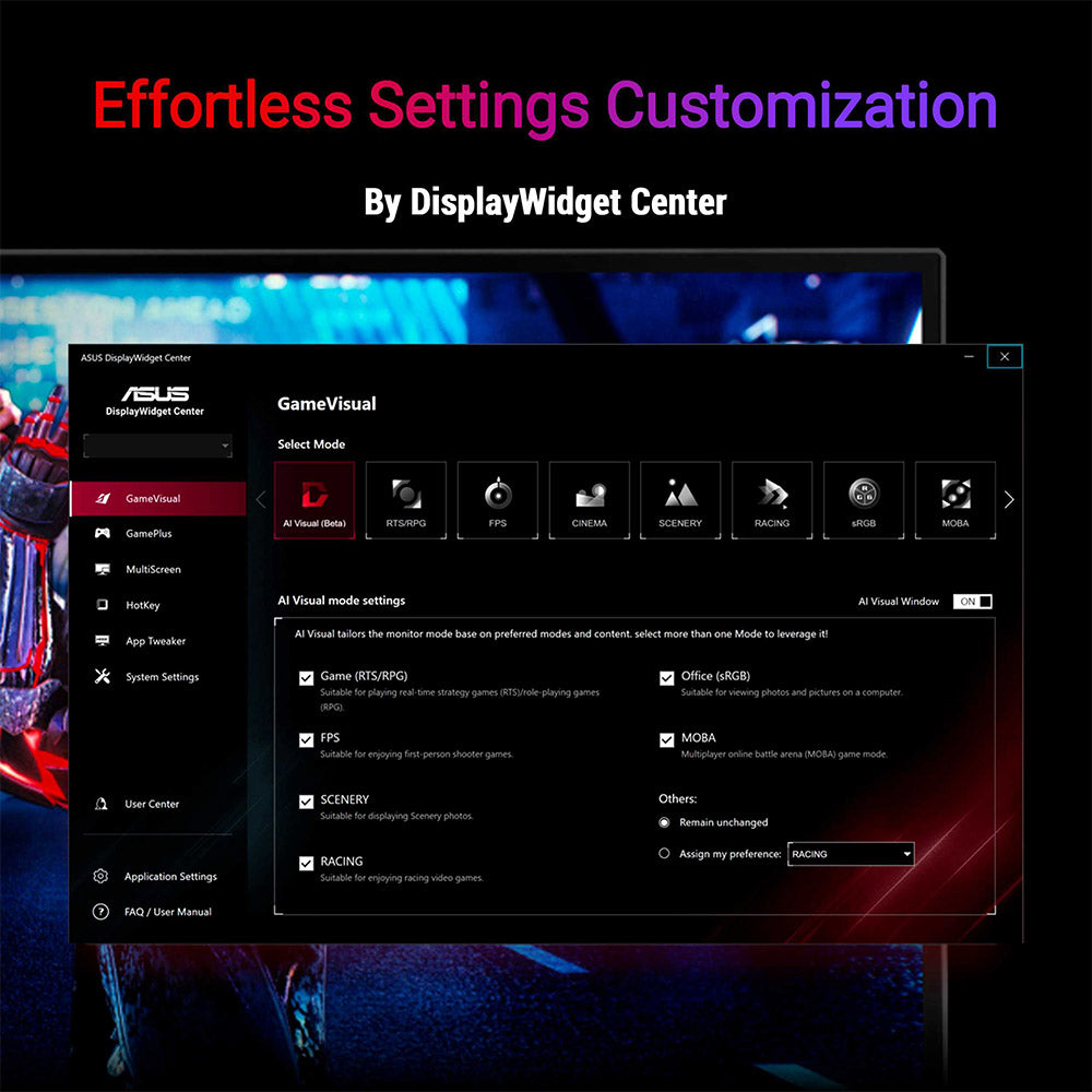 Asus ROG Strix XG27ACMES - 27 QHD Fast IPS 255Hz Gaming Monitor