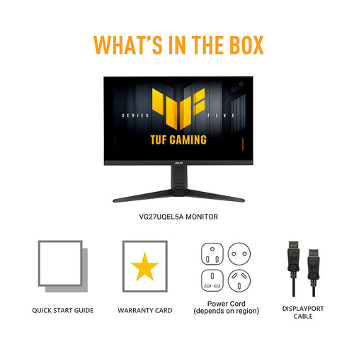 Asus TUF Gaming VG27UQEL5A - 27 UHD IPS 80/310Hz Dual Mode Gaming Monitor