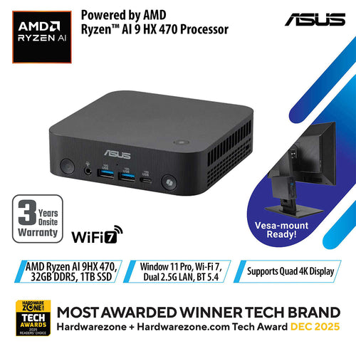 Asus Expert Centre PN55-S90021NL - AI9-HX470 32GB 1TB W11P