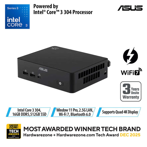 Asus NUC 16 RNUC16WCKC3073C3 - C3-304 16GB 512GB W11P