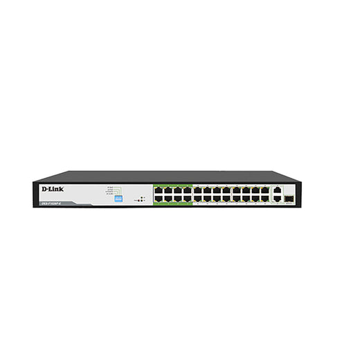 D-Link DES-F1026P-E 250M 24-Port Fast Ethernet PoE Switch with 1 Gigabit Combo Uplink Port