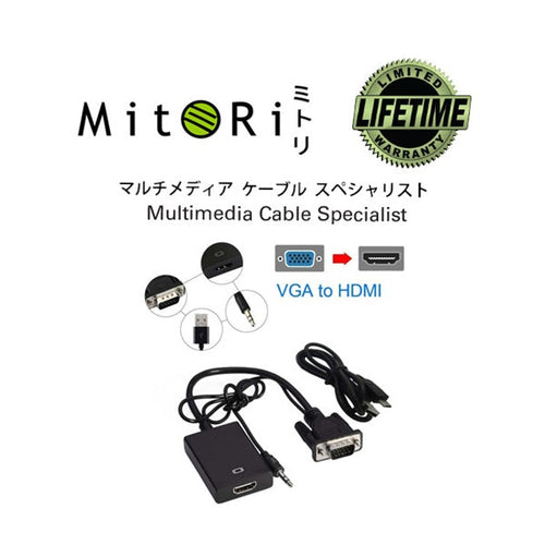 MITORI VGA TO HDMI ADAPTER WITH AUDIO