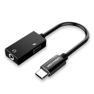 VENTION BGG USB-C to 3.5mm & USB-C Power Supply 0.1M