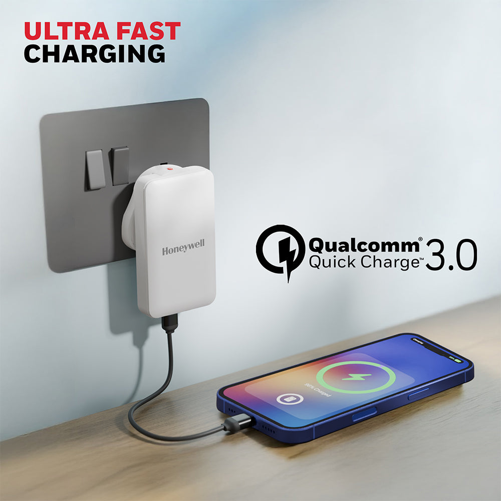 Honeywell Zest GaN Charger 45W Ultra Thin (White)