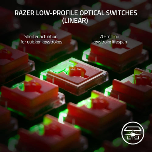 Razer DeathStalker V2 Pro Wireless Gaming Keyboard (Clicky Purple Switch - White)