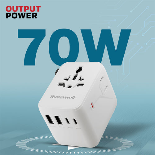 Honeywell Universal World Travel Adapter 70W (White)