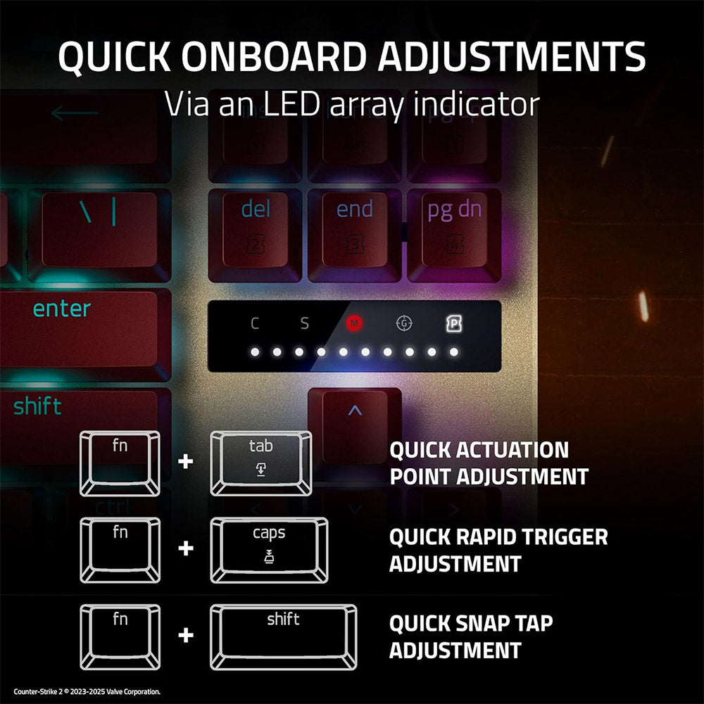 Razer Huntsman V3 Pro TKL 8KHz Wired Gaming Keyboard (Counter-Strike 2 Edition)