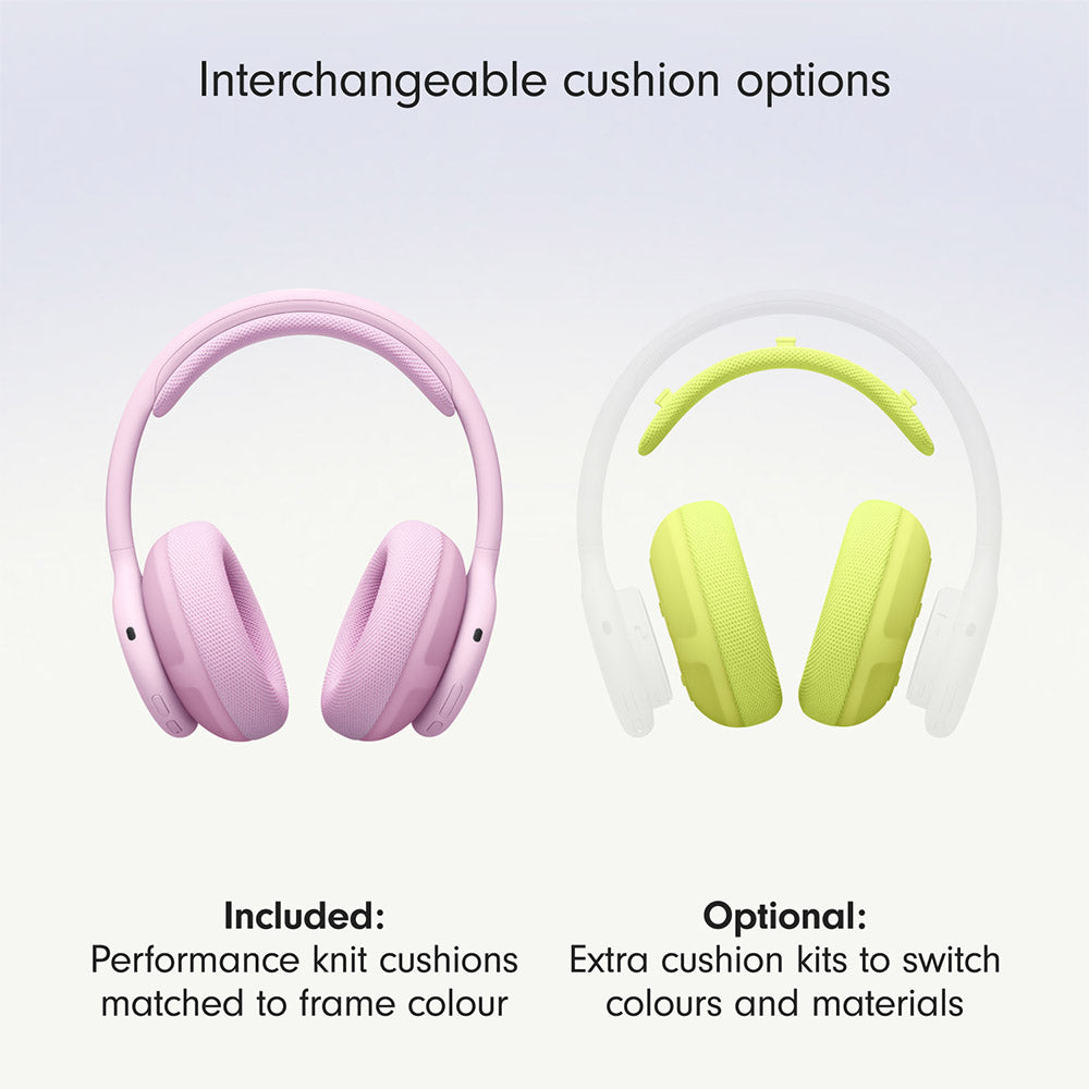Beats 360 Over-Ear Headphones Pink with Pink Knit Cushions