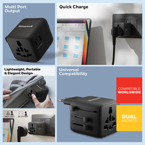 Honeywell World Travel Adapter (Black)