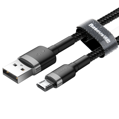 Baseus CAMKLF-BG1 Cafule 2.4A Micro USB Cable 1M (Gray+Black)